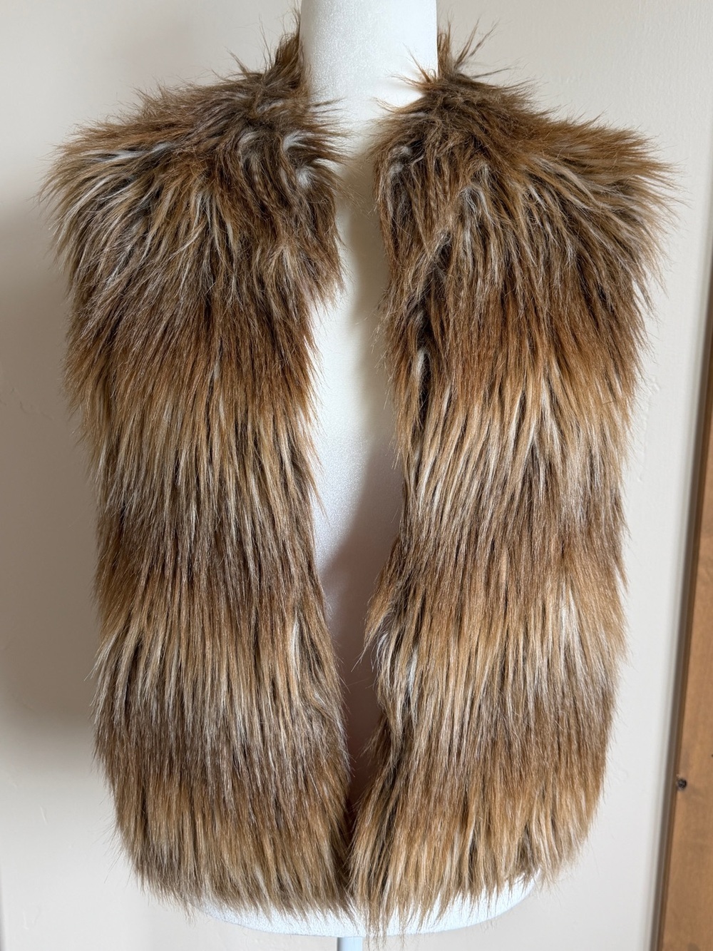 Pins & Needles Brown Faux Fur Vest | Size M